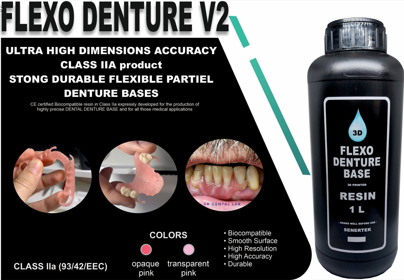 Senertek Flexo Denture Base V2 - FLEX Partial Denture Resin