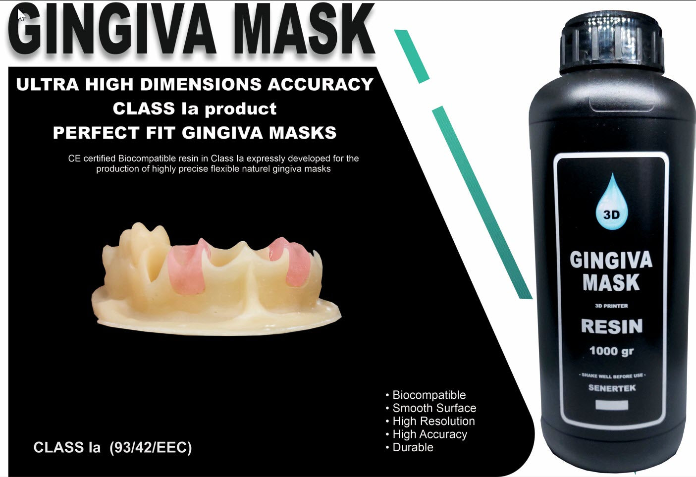 Senertek Gingiva Mask - Elastic Gum Simulation Resin